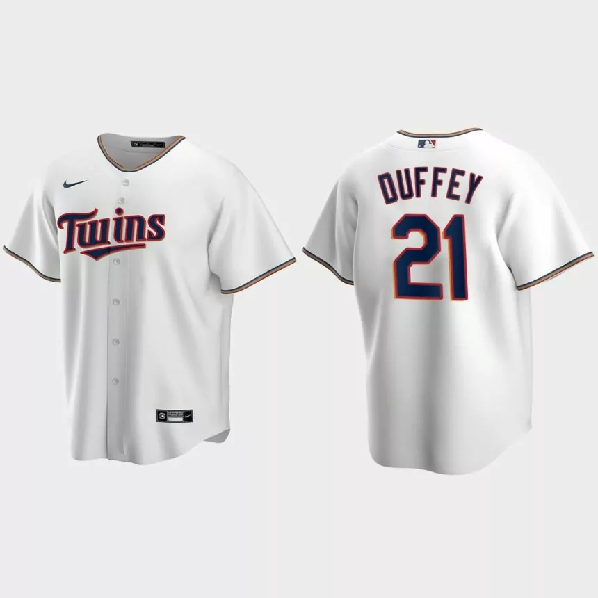 Youth Minnesota Twins #21 Tyler Duffey White Replica Home Jersey