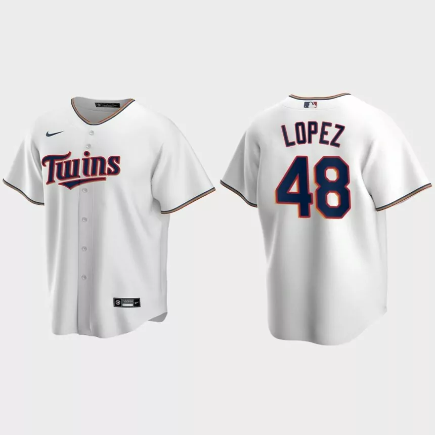 Youth Minnesota Twins Jorge Lopez White Replica Home Jersey