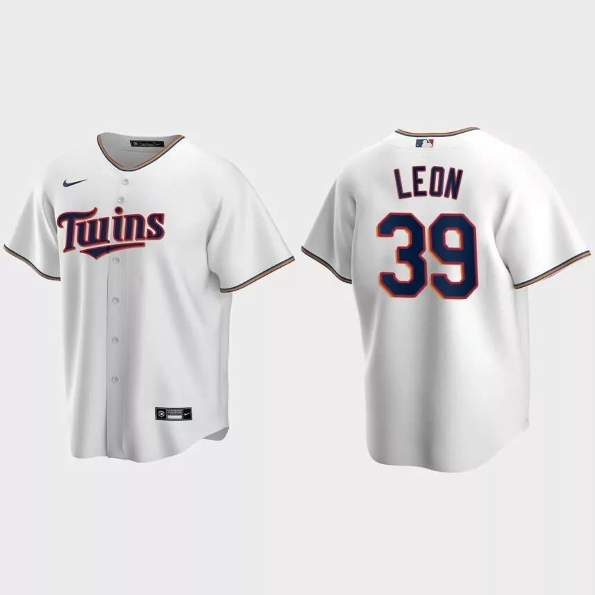 Youth Minnesota Twins Sandy Leon White Replica Home Jersey