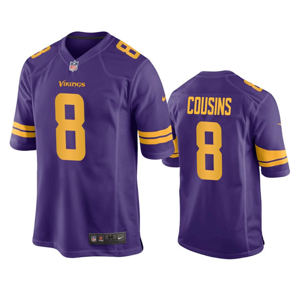 Youth Minnesota Vikings #8 Kirk Cousins Nike Purple Color Rush Limited Jersey