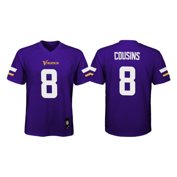 Youth Minnesota Vikings #8 Kirk Cousins Nike Purple Limited Jersey