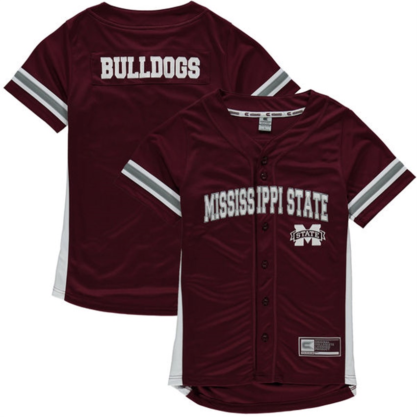 Youth Mississippi State Bulldogs Maroon NCAA Baseball Jersey