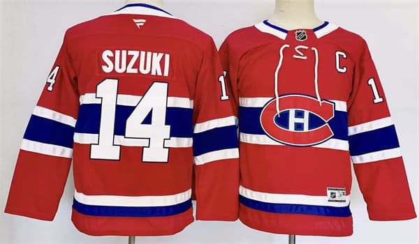 Youth Montreal Canadiens #14 Nick Suzuki Fanatics Home Red Jersey