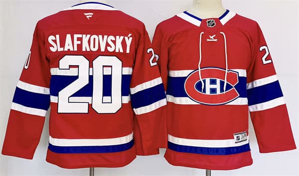 Youth Montreal Canadiens #20 Juraj Slafkovsky Fanatics Home Red Jersey