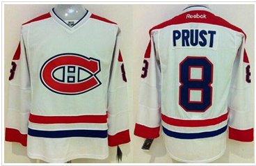 Youth Montreal Canadiens #8 Brandon Prust White Stitched NHL Jersey