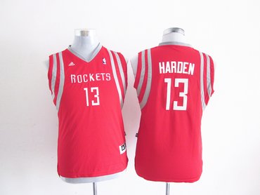 Youth NBA Houston Rockets #13 James Harden Red Jerseys