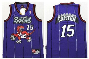 Youth NBA Raptors #15 Vince Carter Purple Throwback Jersey