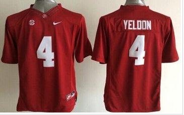 Youth NCAA Crimson Tide #4 T.J Yeldon Red Stitched Jersey