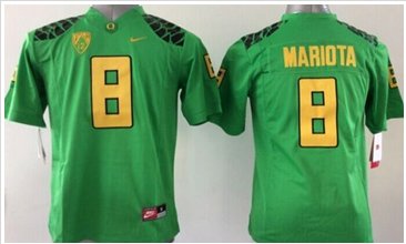 Youth NCAA Ducks #8 Marcus Mariota Green Stitched Jersey