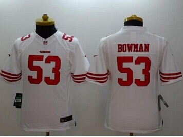 Youth NEW 49ers #53 NaVorro Bowman White NFL Limited Jersey