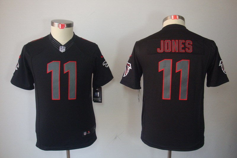 Youth NEW Atlanta Falcons 11 Julio Jones Black Jerseys(Impact Limited)
