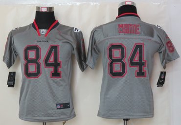 Youth NEW Atlanta Falcons 84 Roddy White Lights Out Grey Elite Jerseys
