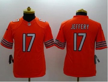 Youth NEW Bears #17 Alshon Jeffery Orange Alternate NFL Limited Jersey