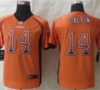 Youth NEW Bengals #14 Andy Dalton Orange Alternate NFL Elite Drift Fashion Jersey