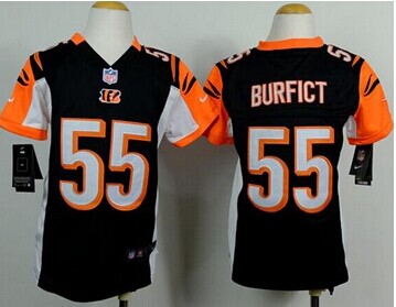 Youth NEW Bengals #55 Vontaze Burfict Black Team Color NFL Elite Jersey