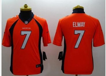 Youth NEW Broncos #7 John Elway Orange Team Color NFL New Limited jersey