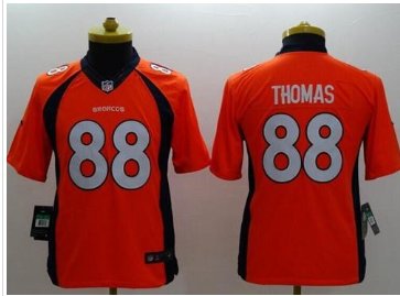 Youth NEW Broncos #88 Demaryius Thomas Orange Team Color NFL New Limited Jersey