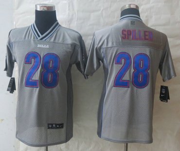 Youth NEW Buffalo Bills #28 C.J. Spiller Grey Vapor Elite Jerseys