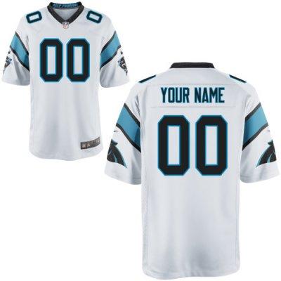 Youth NEW Carolina Panthers Customized Game White Jerseys