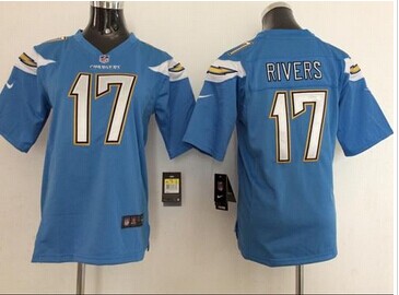 Youth NEW Chargers #17 Philip Rivers Blue NFL New Elite Jersey