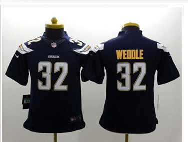 Youth NEW Chargers #32 Eric Weddle Navy Blue Team Color NFL New Limited Jersey