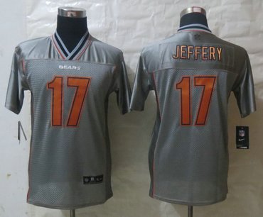 Youth NEW Chicago Bears #17 Alshon Jeffery Grey Vapor Elite Jerseys