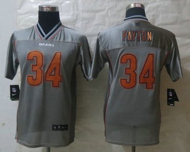 Youth NEW Chicago Bears #34 Walter Payton Grey Vapor Elite Jerseys