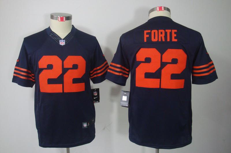 Youth NEW Chicago Bears 22 Matt Forte Blue Jerseys(orange number)