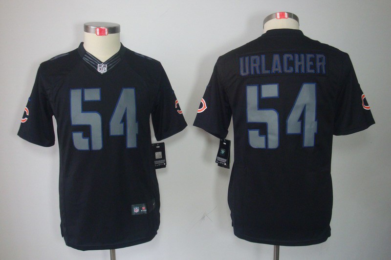 Youth NEW Chicago Bears 54 Brian Urlacher Black Jerseys(Impact Limited)