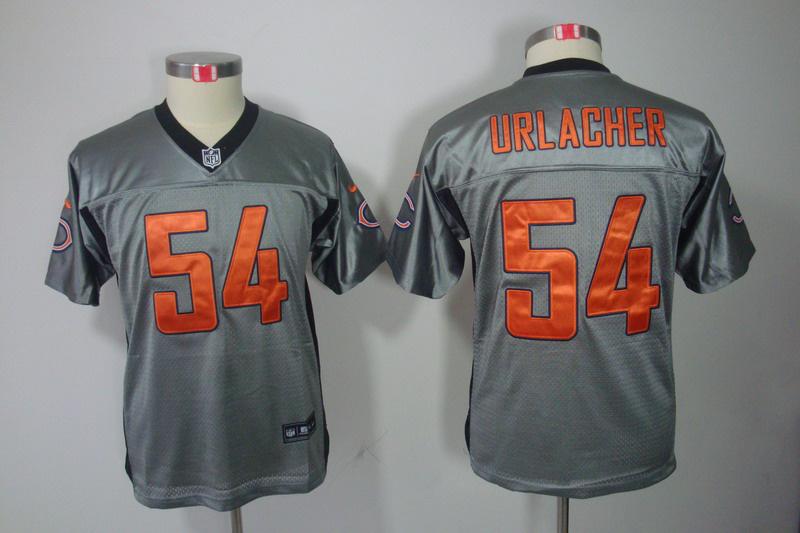 Youth NEW Chicago Bears 54 Brian Urlacher Grey Shadow NFL Jerseys