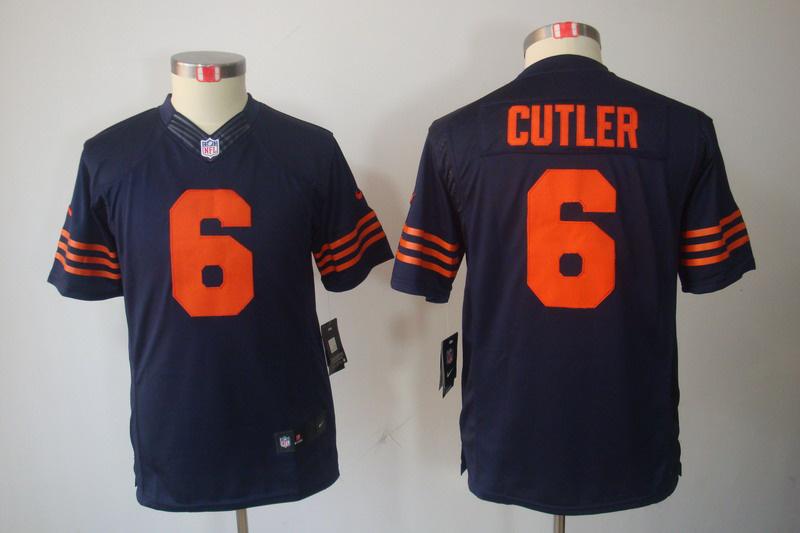 Youth NEW Chicago Bears 6 Jay Cutler Blue Jerseys(orange number