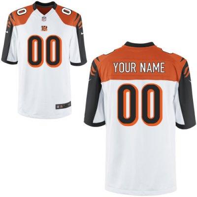 Youth NEW Cincinnati Bengals Customized Game White Jerseys