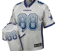 Youth NEW Cowboys #88 Dez Bryant Grey NFL Elite Drift Fashion Jersey