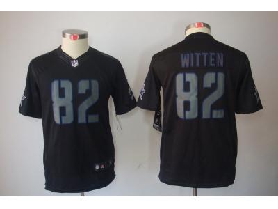 Youth NEW Dallas Cowboys #82 Jason Witten Black Jerseys(Impact Limited)
