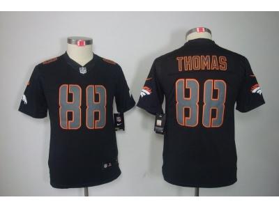 Youth NEW Denver Broncos 88 Demaryius Thomas Black Jerseys(Impact Limited)