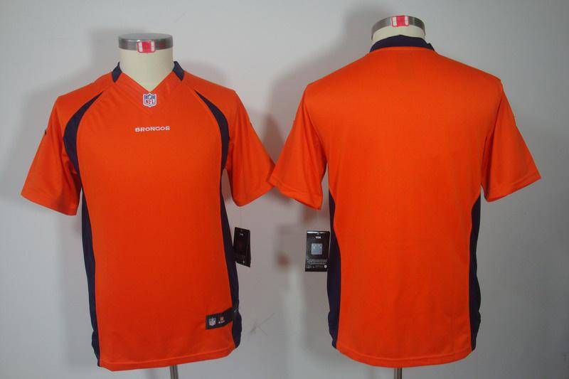 Youth NEW Denver Broncos Blank Orange Jerseys