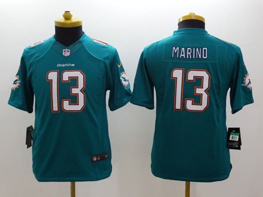 Youth NEW Dolphins #13 Dan Marino Orange Alternate NFL Limited Jersey