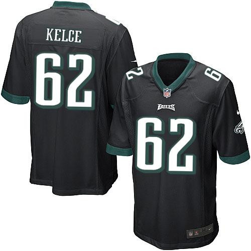Youth NEW Eagles #62 Jason Kelce Black Alternate Stitched NFL New Elite Jersey