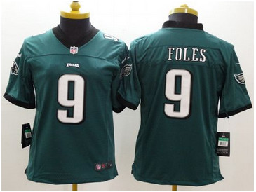 Youth NEW Eagles #9 Nick Foles Midnight Green Team Color NFL Limited Jersey