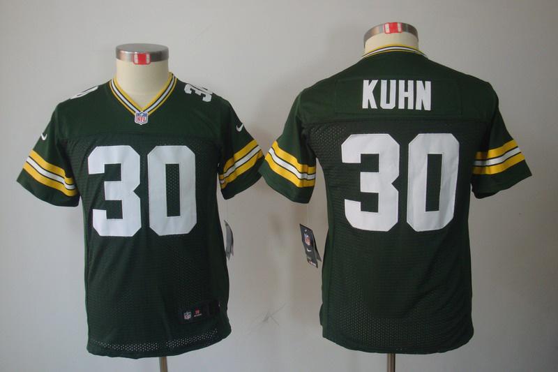 Youth NEW Green Bay Packers 30 John Kuhn Green Jerseys