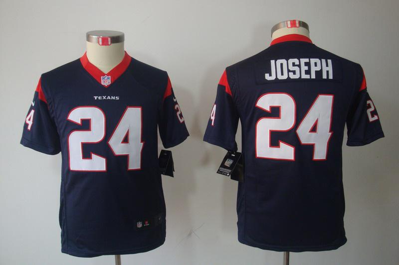 Youth NEW Houston Texans 24 Joseph Blue Jerseys