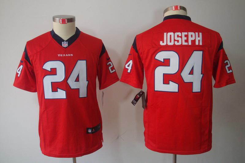 Youth NEW Houston Texans 24 Joseph Red Jerseys