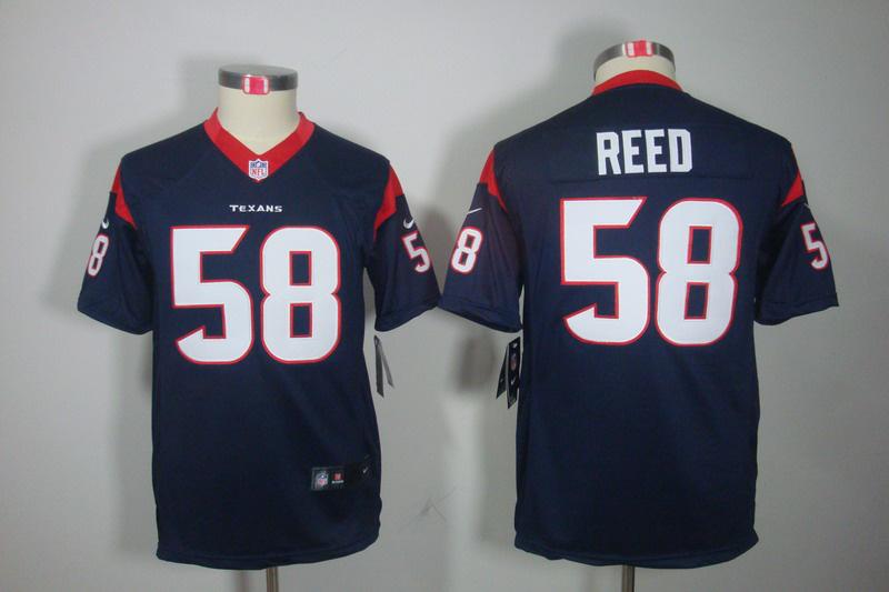 Youth NEW Houston Texans 58 Reed Blue Jerseys