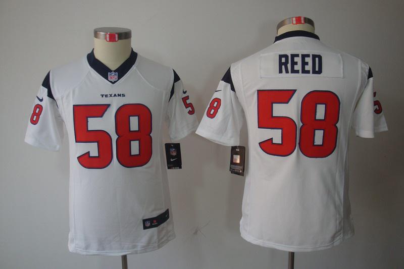 Youth NEW Houston Texans 58 Reed White Jerseys