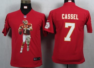 NFL Youth NEW Kansas City Chiefs 7 Cassel Red Portrait Fashion Game Jerseys