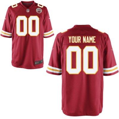 Youth NEW Kansas City Chiefs Customized Game Team Color Jerseys