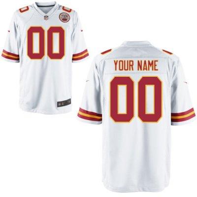 Youth NEW Kansas City Chiefs Customized Game White Jerseys