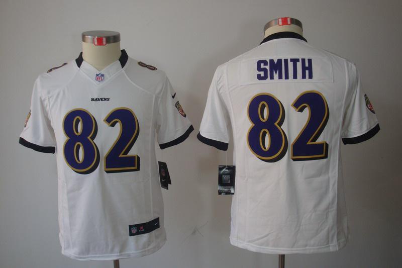 Youth NEW NFL Baltimore Ravens 82 Torrey Smith White Jerseys