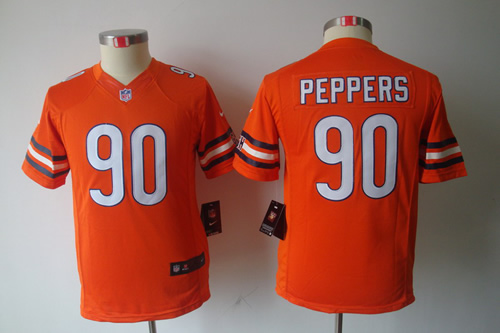 Youth NEW NFL Chicago Bears 90 Julius Peppers Orange Jerseys