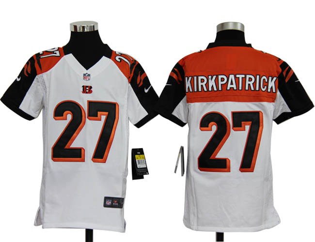 2012 Youth NEW NFL Cincinnati Bengals 27 Dre Kirkpatrick White Jerseys